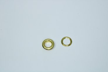 Bunte Ösen nähfrei mit Scheibe 8mm gold